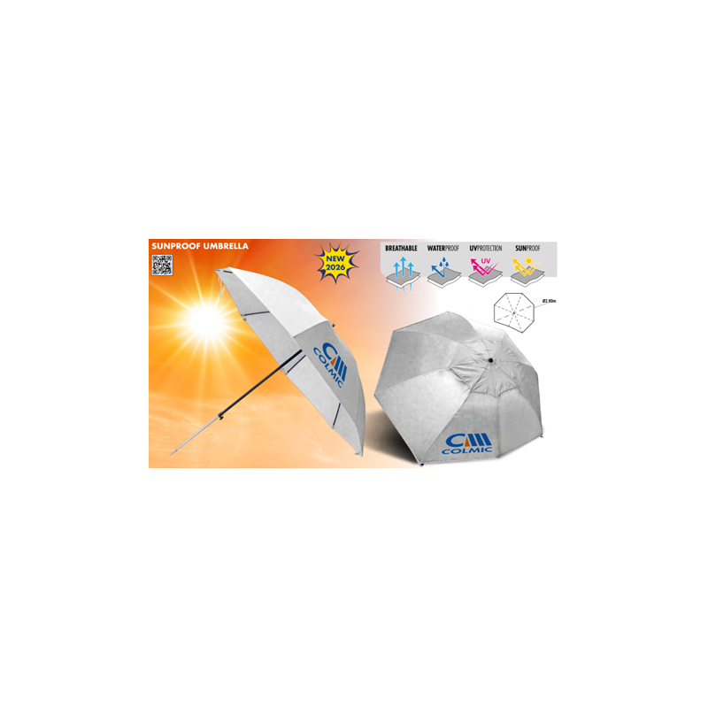 Colmic - Parapluie - Blanc 2m80