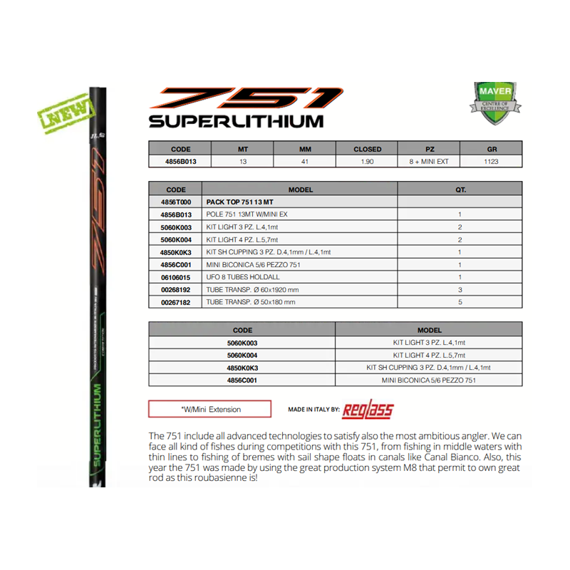 MAVER - SuperLithium 751 - 13m PACK Top