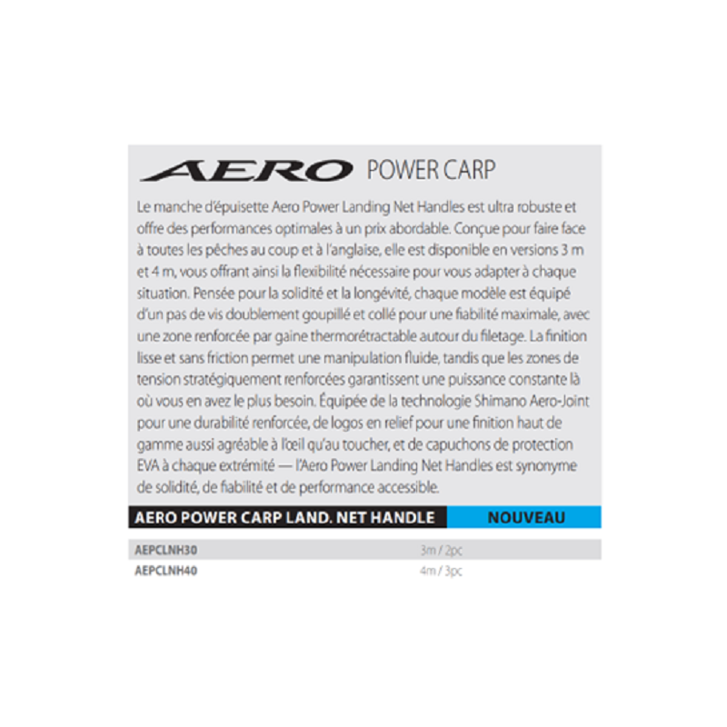 Shimano - Manche épuisette - Aero POWER CARP 4m