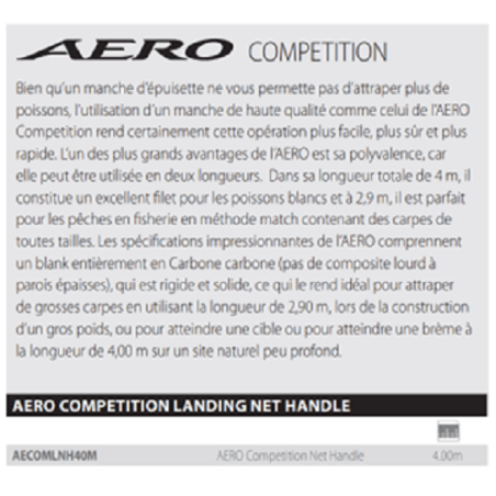 Shimano - Manche épuisette - Aero COMPETITION 4m